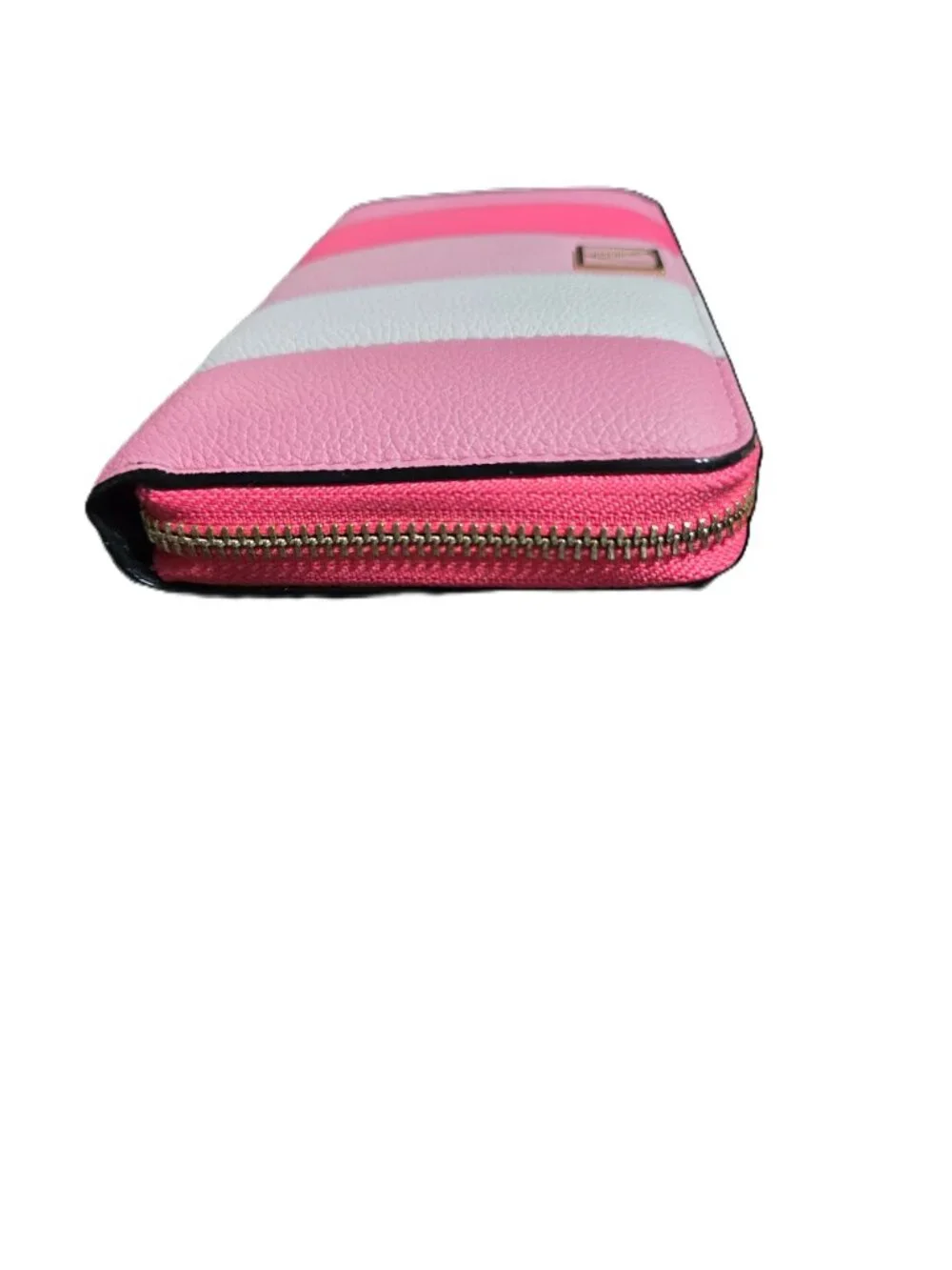 Victoria Secret Pink & White Striped Zip Around Wallet - Picture 3 of 11